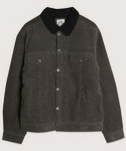 Casual Corduroy Lined Trucker Jacket