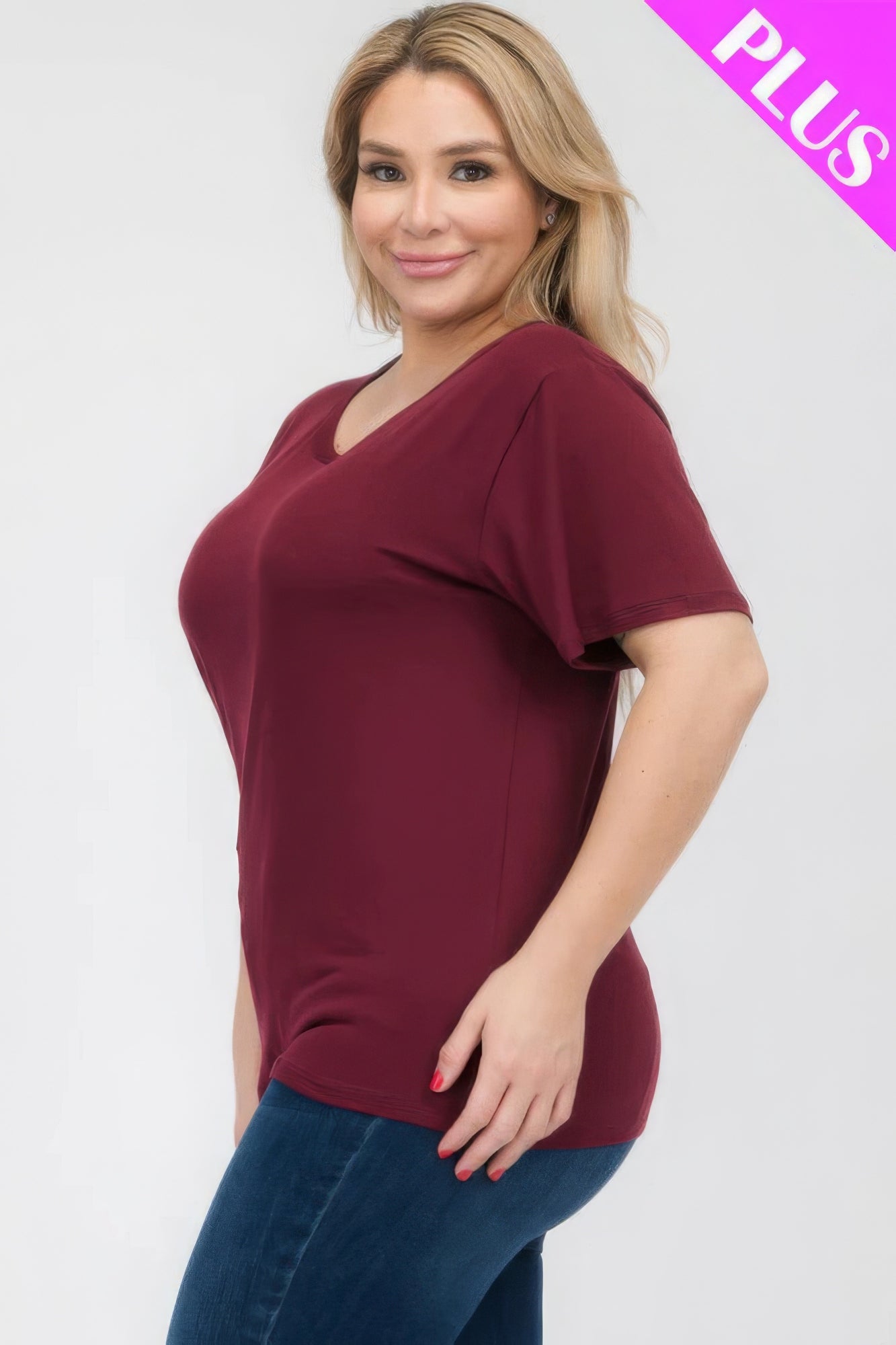 Plus Size Basic Short Sleeve T-shirt