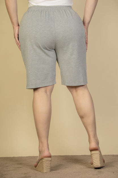 Plus Size French Terry Bermuda Shorts