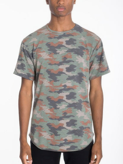 Mens Camo Elongate Scallop Tee T-shirts