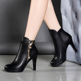 Womens Autumn Leather Boots