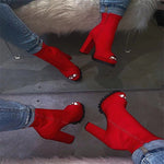 Zipped Open Toe Ankle Boots