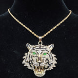 Tiger Crystal Pendant Necklace