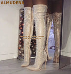 Over-the-knee Sparkling High Boots