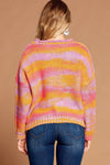 Multi-color Thread Striped Knit Sweater