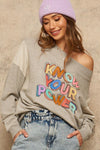 French Terry Knit Graphic Sweatshirt
