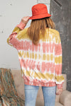 Ombre Dye Terry Knit Banded Bottom Pullover