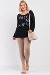 "Free As A Bird" Logo Knit Sweater
