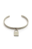 Metal Lock Charm Cuff Bracelet