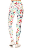 5-inch Long Yoga Style Banded Lined  Printed Knit Legging With High Waist