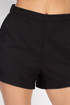 Back Zip-up Mini Shorts