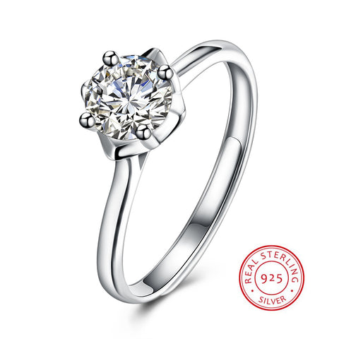 S925 Sterling Silver Rings for Women with CZ Diamond