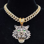 Tiger Crystal Pendant Necklace