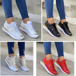 Plaid Sneakers Women Patchwork Lace Up Shoes