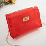 Women's Fashion PVC Jelly Handbag Clear Transparent Shoulder Bag