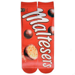 Cotton Socks Art 3D Printing Potato Chips Chocolate Fruit Candy Print Socks Men And Women Unisex Funny Socks