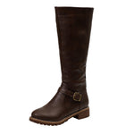 Thigh High Brown Women Vintage Leather Boots