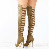Sexy Black Women's Long Over The Knee Thigh High Heel Boots