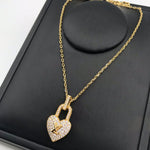 Heart Shape Gold Necklace Bracelet Earrings Jewelry Sets