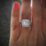 Diamond Cubic Zirconia Ring Engagement Wedding Ring