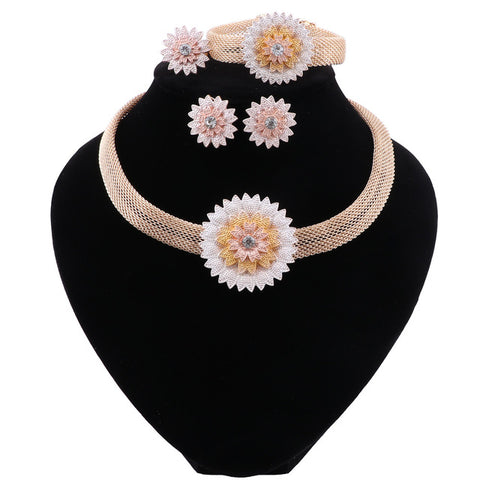 Fashion Jewelry Set Elegant Necklace Bracelet Wedding