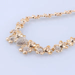 Luxury Bridal Wedding Crystal Necklace Earrings Bracelet Set Costume