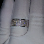 10KT White Gold Plated CZ Wedding Ring