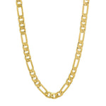 Figaro Chain Necklace Bracelet Solid Statement 18K Yellow Gold Filled