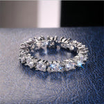 925 Sterling Silver Round Cut White Topaz CZ Diamond Wedding Rings